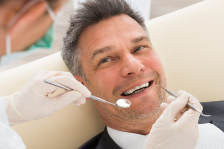 smiling dental patient