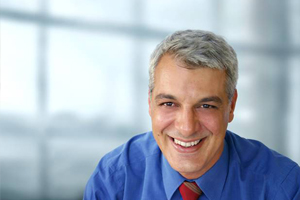a man smiling