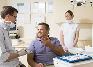 a patient receiving dental care