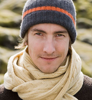 a warmly dressed man