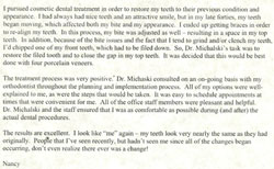 a letter from a patient