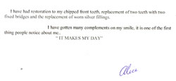 letter from a patient